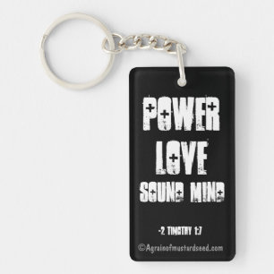 Power Love Sound Mind Bible Quote Key Ring