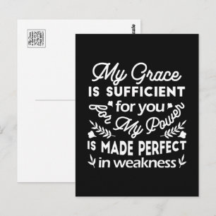 Power Made Perfect In Weakness 2 Corinthians 12:9 Postcard