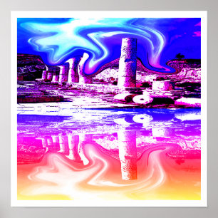 Power of a warrior angel art poster