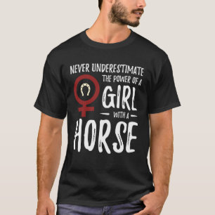 Power of Girl Horse Feminist Horse Mum T-Shirt