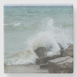 Power Of Lake Huron Stone Coaster