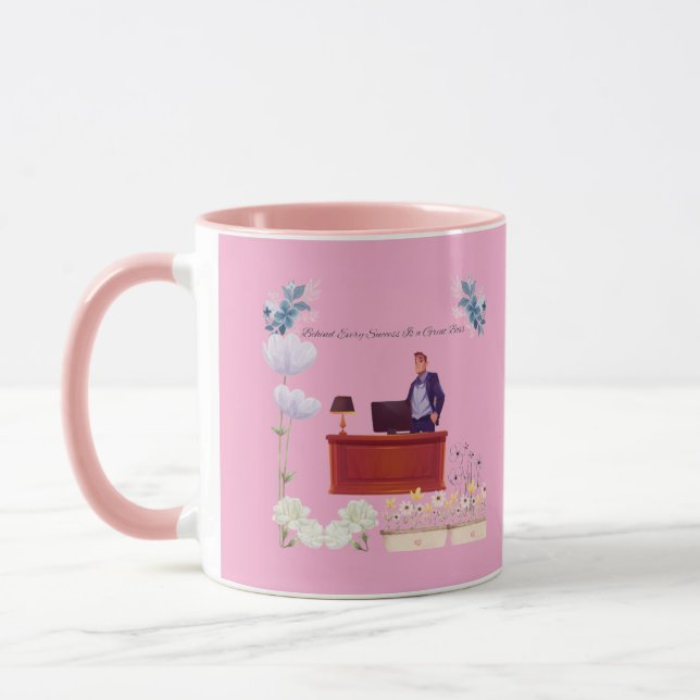 Power of leadership pink mug (Left)