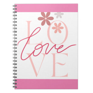 Power of Love Pink Spiral Notebook