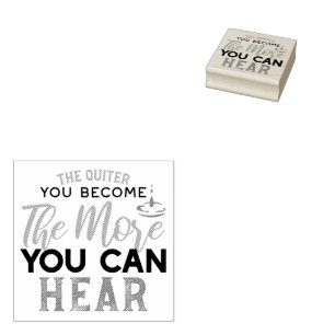 Power of Silence - Inspirational Quote Rubber Stamp