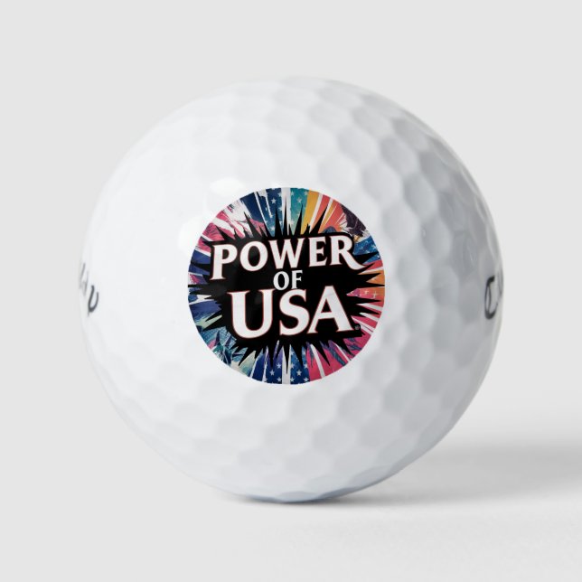 Power of USA Golf Ball - Patriotic (Front)
