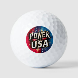 Power of USA Golf Ball - Patriotic American 