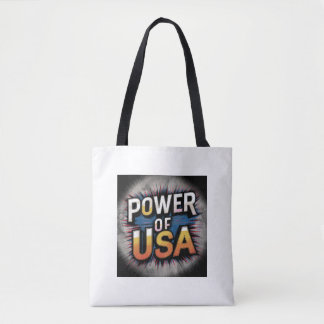 Power of USA Tote Bag - Patriotic American