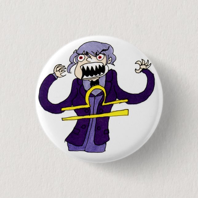 Power off the Libra 3 Cm Round Badge (Front)