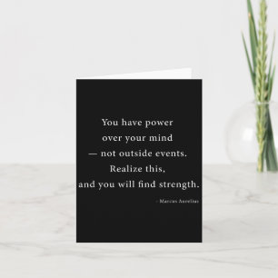 Power Over Your Mind Marcus Aurelius Stoic Philoso Card