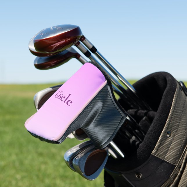 Power Pink Gradient Golf Head Cover (In Situ)