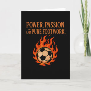 Power Pion Pure Footwork Soccer Fan Flames  Card