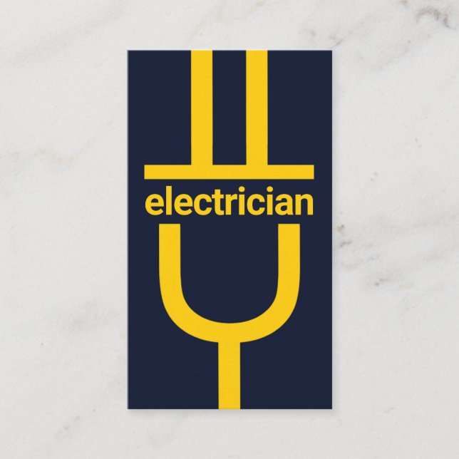 Power Plug Lights Up Bulb Business Card (Front)