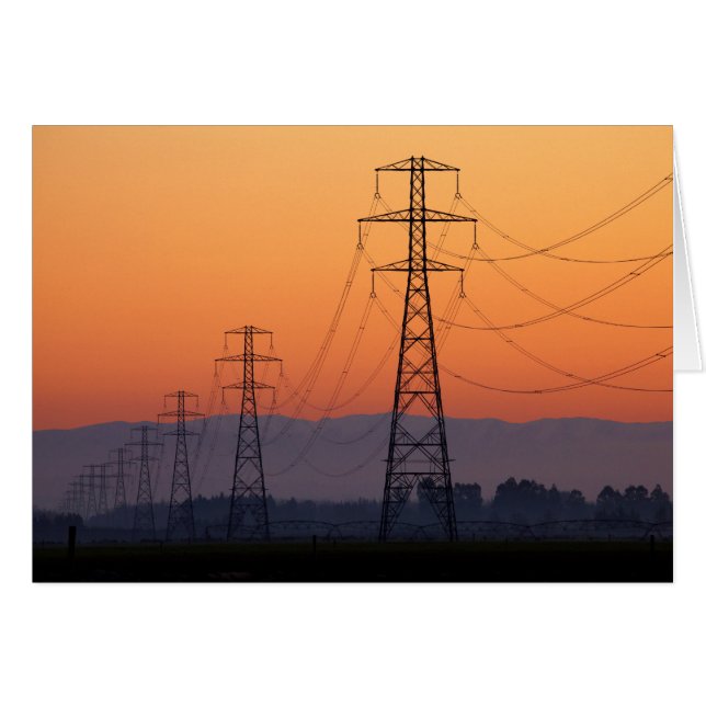 Power Pylons at Sunset (Front Horizontal)