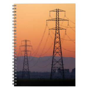 Power Pylons at Sunset Notebook