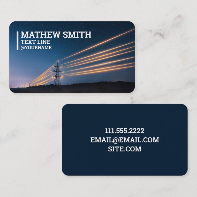 Power Service Electrical Business Card (Front/Back)