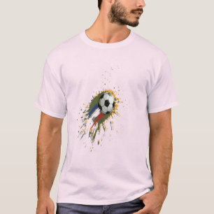 Power Shot: Splash Soccer Design T-Shirt