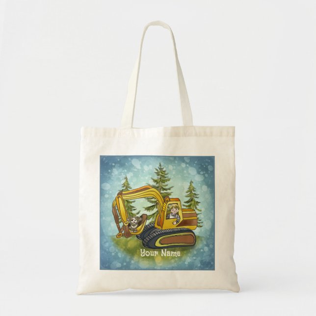 Power Shovel Kid  Tote Bag (Front)