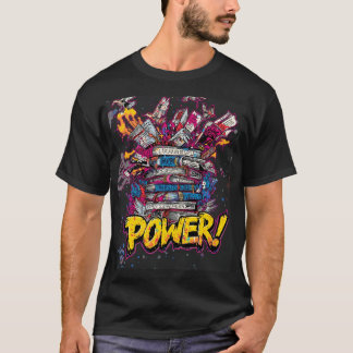 POWER! Street Art Explosion of Books – Bold Litera T-Shirt