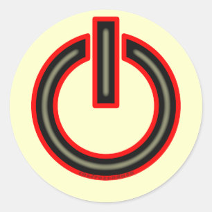 Power Symbol Classic Round Sticker
