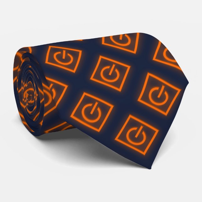 Power Symbol (Navy) Tie (Rolled)