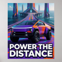 Power The Distance Futuristic Pickup For Truck Fan