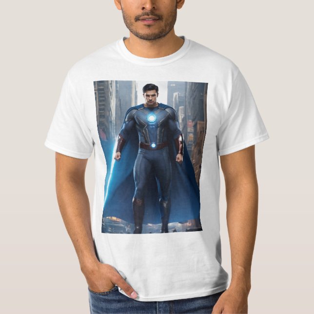 "Power Threads: Unleash Your Inner Hero" T-Shirt (Front)