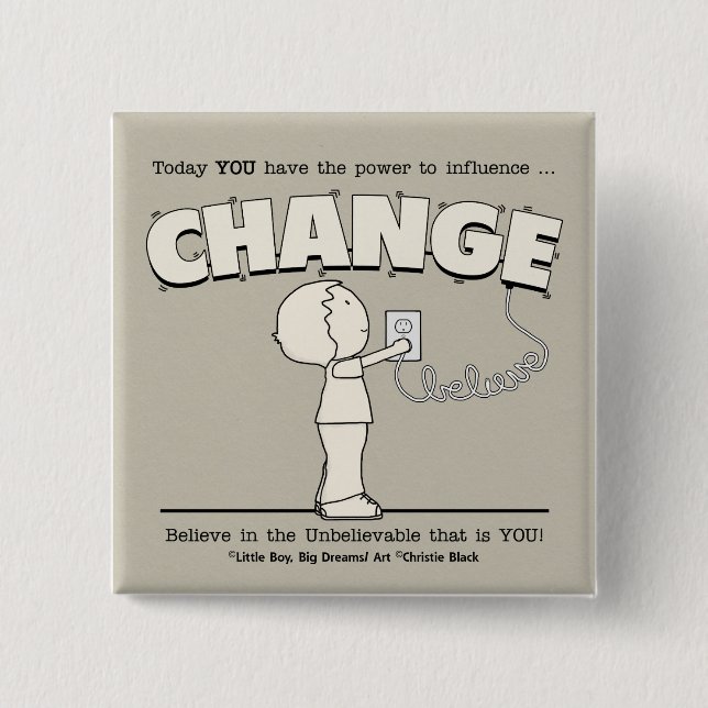 Power To Change 15 Cm Square Badge (Front)