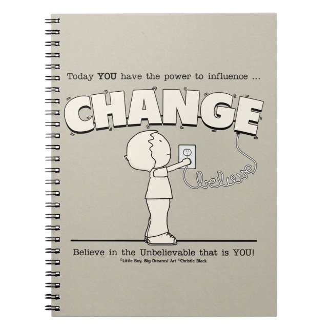 Power To Change Spiral Notebook (Front)