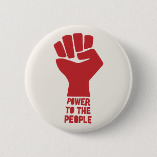Power to the People 6 Cm Round Badge