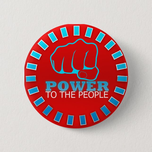 Power To The People Button (Front)