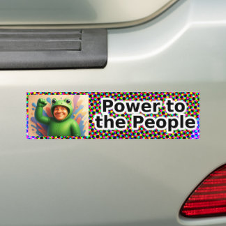 Power to the people. Man in a Frog suit. Bumper Sticker