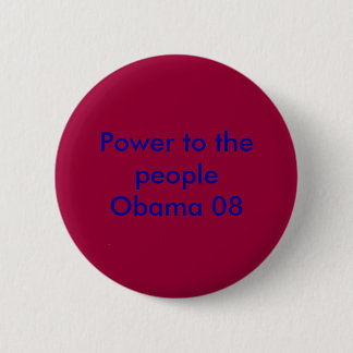 Power to the people Obama 08 6 Cm Round Badge