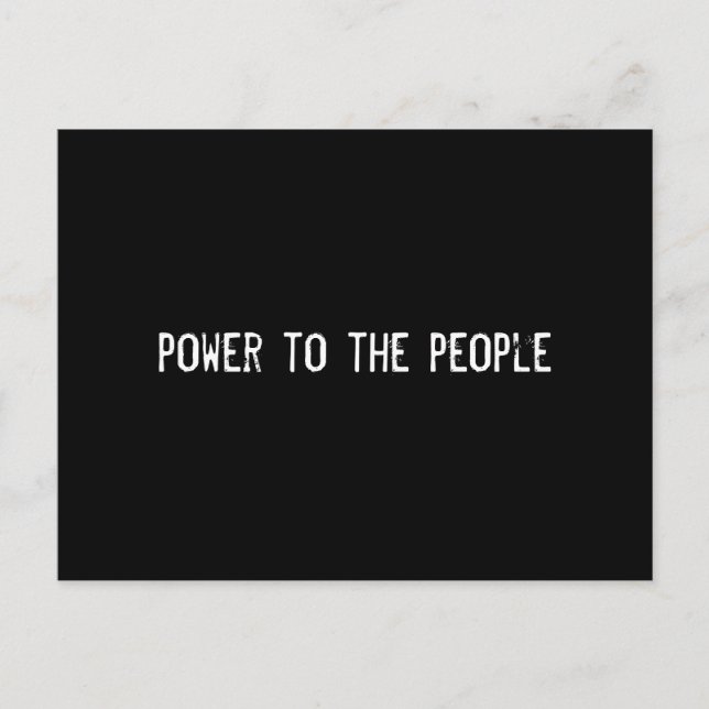 power to the people postcard (Front)