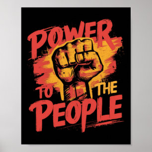 Power To The People Sticker Poster