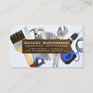 Power Tools   Wood Board   Textured Wall Business Card