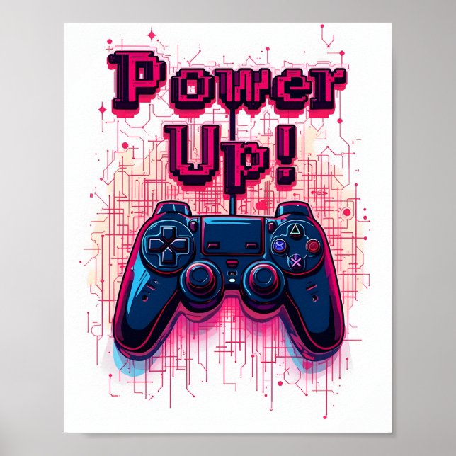 Power Up! Gaming Controller Poster (Front)