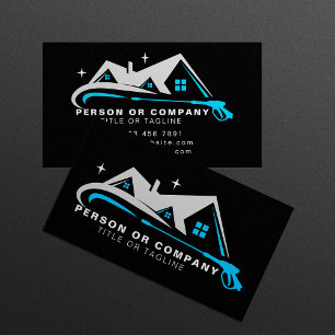 Power Washer House Cleaning Pressure Washing Business Card