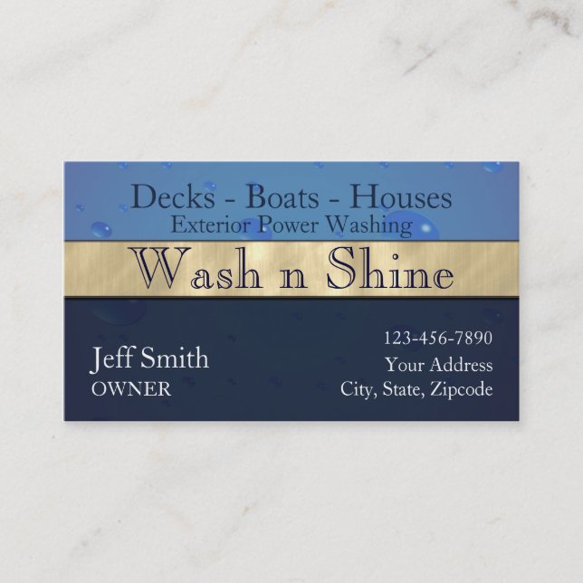 Power Washing Business Card (Front)