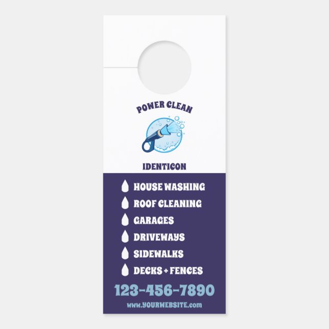 Power Washing Door Hanger (Front)