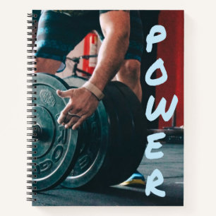 Power Weight Lifting Gym Health Notebook