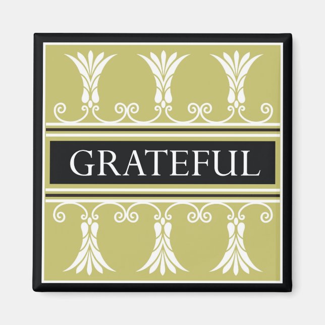 Power Word For Motivation - GRATEFUL Magnet (Front)