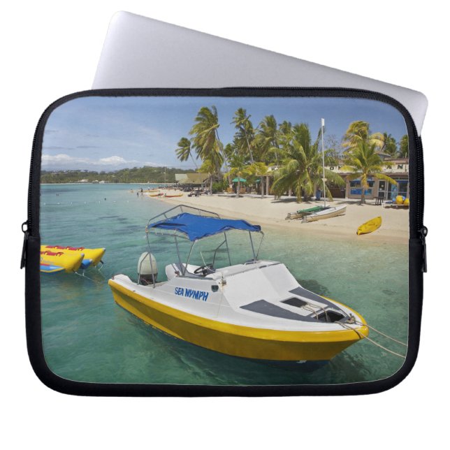 Powerboat and banana boat laptop sleeve (Front)