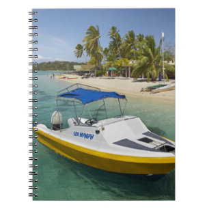 Powerboat and banana boat spiral notebook