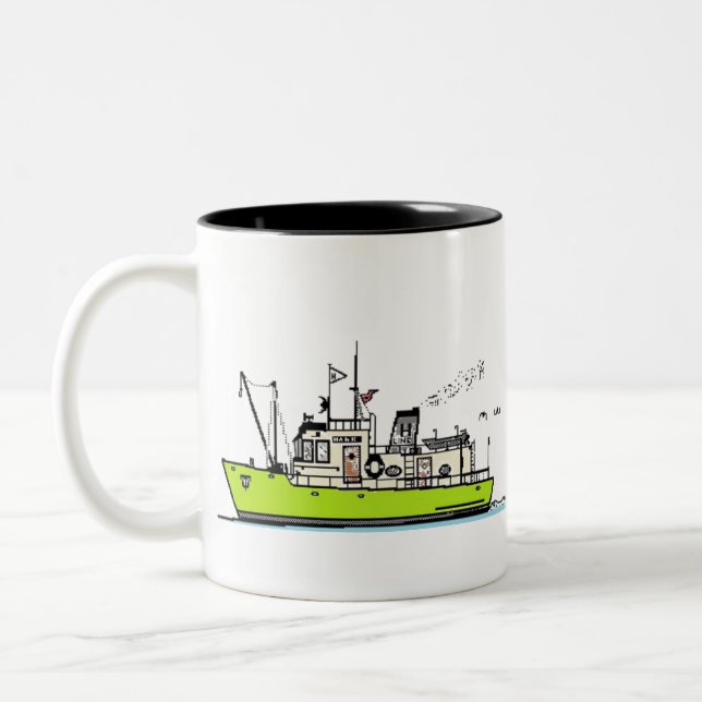 PowerBoat Two-Tone Coffee Mug (Left)