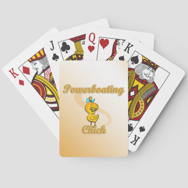 Powerboating Chick Playing Cards (Back)