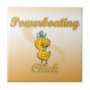 Powerboating Chick Tile