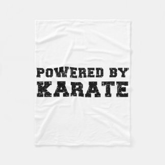 Powerd By Karate  Fleece Blanket