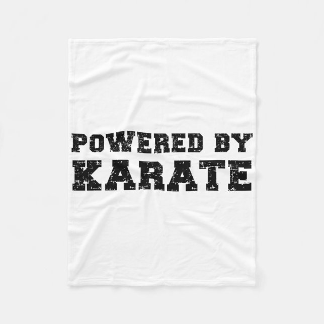 Powerd By Karate  Fleece Blanket (Front)