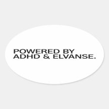 Powered By ADHD & Elvanse | Sticker