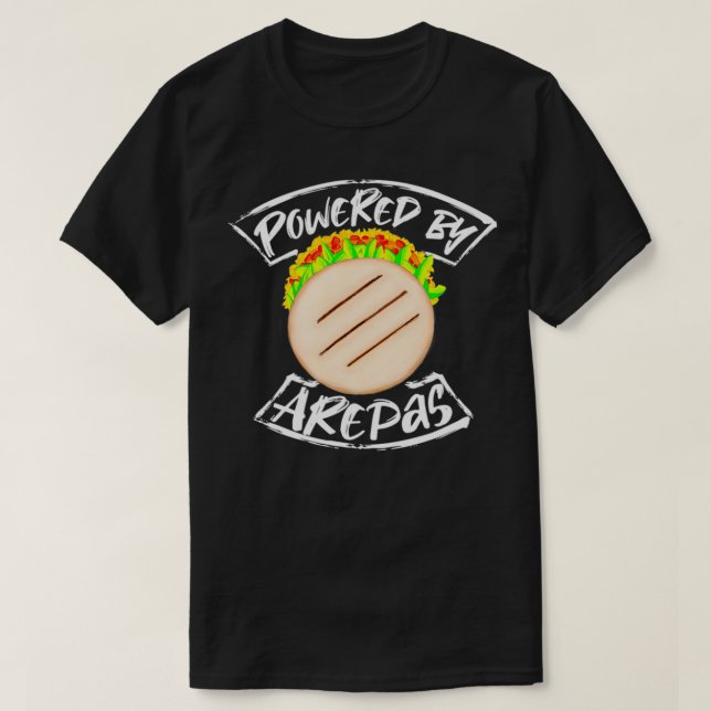 Powered by Arepas  T-Shirt (Design Front)